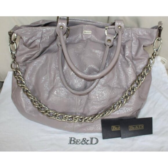BE & D Handbags - BE&D "Bowery" Hobo-Style Satchel in Lavender Grey - Excellent Condition